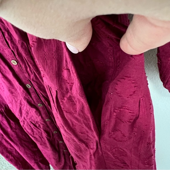 Women’s Anthropologie Long Sleeve Boho Button Front Dress - Size Small - Picture 2 of 8